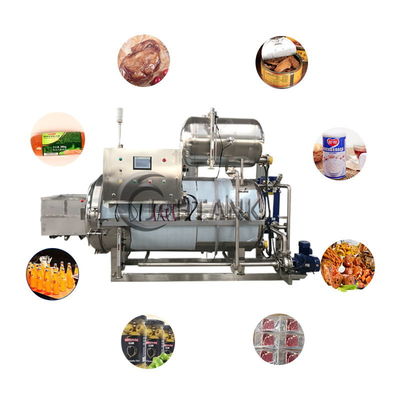 machine de stérilisation de la nourriture 500L, machine de cornue de jet d'eau pour la poche de nourriture