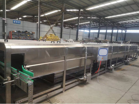 La ligne de pasteurisation de tunnel a mis en boîte la ligne de stérilisateur de nourriture de basse température de stérilisateur de boisson de conserves au vinaigre de bouteille en verre