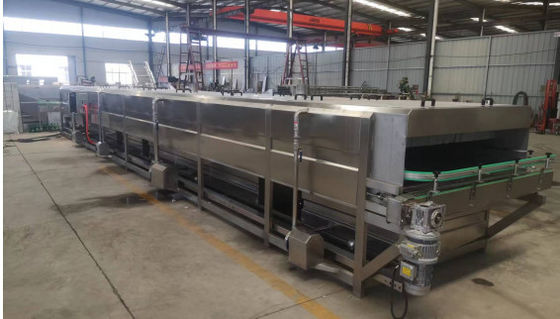 La ligne de pasteurisation de tunnel a mis en boîte la ligne de stérilisateur de nourriture de basse température de stérilisateur de boisson de conserves au vinaigre de bouteille en verre