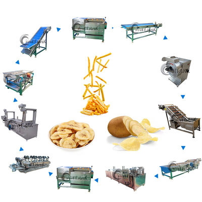 Chaîne de production gelée de pommes frites de gaz électrique, équipement congelé de pommes frites