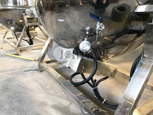Double bouilloire revêtue d'acier inoxydable faisant cuire la bouilloire avec le mélangeur