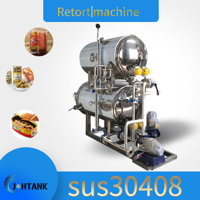 Stérilisateur de cornue d'autoclave d'immersion de l'eau pour la nourriture flexible de paquet de vide