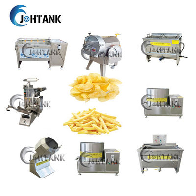 pommes frites 2000kg/h surgelées faisant à machine la petite échelle, banane Chips Making Machine