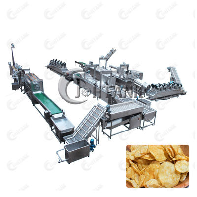 Pomme de terre électrique Chips Production Line 500kg/h pour les frites congelées de plantain de pommes frites