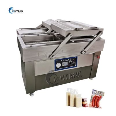 Machine 1.5KW de scelleur de vide de chambre de riz de légumes de nourriture double