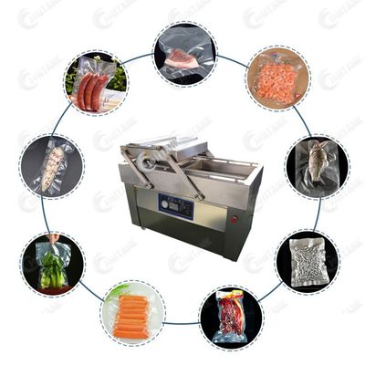 Machine de emballage sous vide de chambre de double de viande de poulet