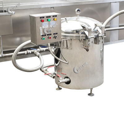 Friteuse continue commerciale de convoyeur pour la pomme de terre Chips Chicken Nuggets 1200kg/h