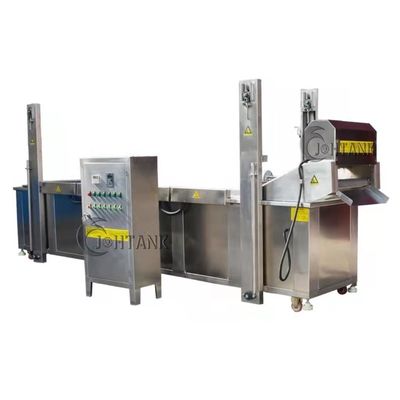 Machine faisante frire continue de casse-croûte pour des boules de crevette de Wing Chicken Cutlet Steak Fried de grilleur