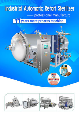 Machine horizontale de stérilisateur de nourriture, machine de mise en conserve de cornue SUS30408